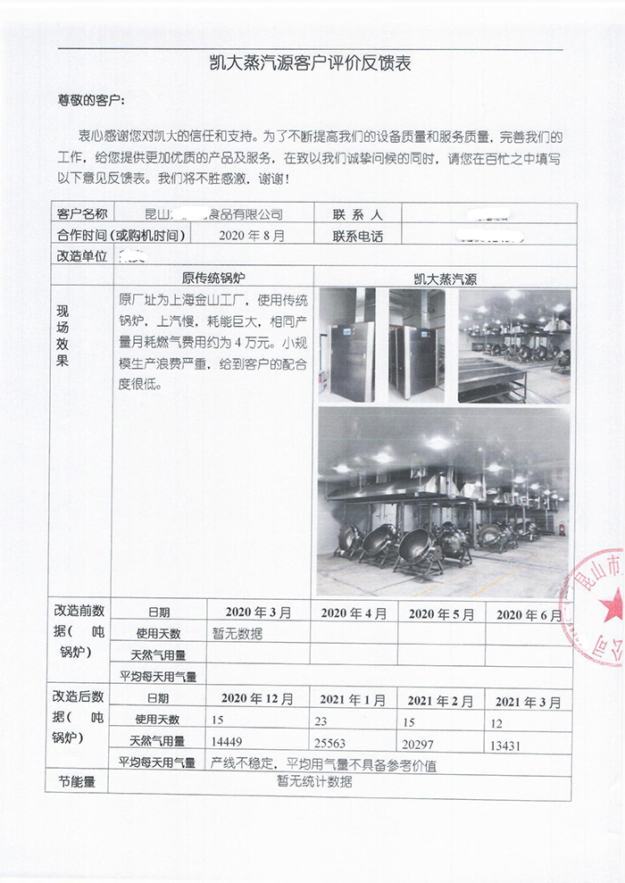 運(yùn)行4個月，節(jié)能>50%！變頻蒸汽源助力這家中央廚房“節(jié)盡所能”